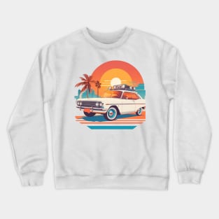 artwork of t-shirt graphic design of miami street Crewneck Sweatshirt